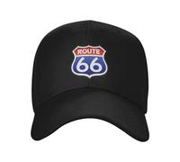 WUYIJGCS Classic Custom Retro Baseball Cap for Men Women Breathable America's Highway Dad Hat Outdoor Essential for Summer