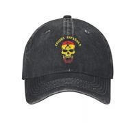 WUYIJGCS Classic Spanish Foreign Legion, Viva La Muerte, Red Beaded Yellow Cross, Spanish Themed Demin Cap Outdoor Adventures Baseball Cap Essential for Summer