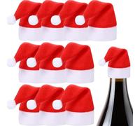 WUYJI Cutlery Racks 10 Pieces Christmas Storage Box Mini Santa Hats for Decorating Various Christmas Accessories and Table Decorations
