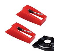WUYJI Turntable Needles Two Universal Turntable Push Pins for Turntable Turntables LP Phonograph Cymbal Heads Universal Turntable Pins (Red)
