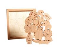 Wuyooprt Stacking Blocks for Kids | Wooden Fun Animal Kindergarten Activities - Sorting Stacking Toys,for Classroom Preschool Elementary Morning Leisure Home Family Time