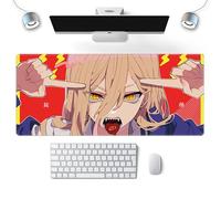 Wuyouni Extended Gaming Mouse pad, Cool Anime Chainsaw Man Power Mouse Mat, Waterproof Anti-Dirty Skid Proof Lockrand Keyboard Mat,800×300mm
