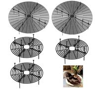 Wuyue Hua 5 Pcs Plant Pot Cover Plant Protector from Animal 11.8" 20.5" Plant Pot Grid with Center Cutout Flower Cover Soil Protectors for Plants (3pcs 11.8in/30cm+2pcs 20.5in/52cm)