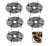 Wuyue Hua 5 Pcs Plant Pot Cover Plant Protector from Animal 30cm/11.8" Plant Pot Grid with Center Cutout Flower Cover Soil Protectors for Plants (5pcs 11.8in/30cm)