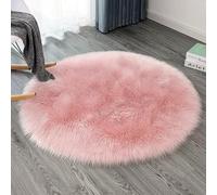 Wuyue Hua Nordic style plush bedside table mat, suitable for use as living room floor, clothing store window display, bay window, bedroom carpet (pink, 100)