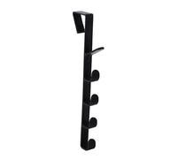 WUYXTO 12pcs Bedroom Door Hanger Clothes Hanging Rack Over The Plastic Home Storage Organization Hooks for Hanging(Black)