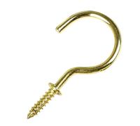 WUYXTO 80pcs Ceiling Screw Hooks Copper Nickel Plated Wall Hanging Screws Kitchen Cup Hook for for Plants for Indoor & Outdoor Use(Color1,36.85mm)