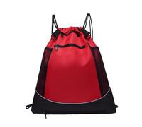 WUYXTO Basketball Bag Portable Gym Man Large Capacity Drawstring Backpack Convenient Lightweight Sports Accessories for Basketball Soccer(Red)