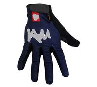 WUYXTO Winter Thermal 2 COLORS One Pair Full Finger Cycling Jersey Gloves Mountain Gel For men(Blue,M)