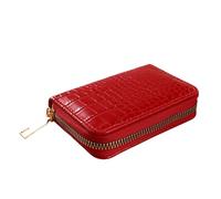 WUYXTO Women's Wallet Wallet Short, Large Capacity, Multi Slot Card Bag, Multifunctional Zero Wallet for Woman Coin Pocket(Red)