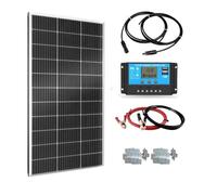 WUZECK 150 W 12 V Solar Panel Kit Set, 210 mm Solar Cell Solar Module 150 Watt with 30 A 12 V/24 V Solar Charge Controller + Solar Cable Caravan Solar System Complete Set for 12 V Batteries Caravan PV