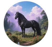 Wuzhui A Thoughtful 1000pc Round Puzzle with Horse, Ideal for Relaxation Corners, Great for Artistic Souls 1000pcs (67.5x67.5cm)