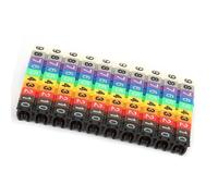 WUZIA 100PCS 4mm² Plastic Cable Identification Wire Cord Cable Marker Digital Number Tube Wire Label Colorful for Marking The Color-Coded Cables