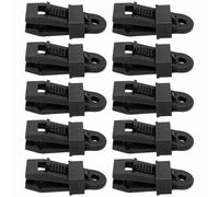 WUZIA 30 Pack Tarp Clips Lock Grip, Plastic Tent Fastener Clips, Multipurpose Canopy Clamps for Awning Pool Cover Outdoor Camping Securing(Black)