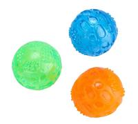 WUZIA 3Pcs Pet Interactive Elastic Ball Teething Toy for Medium Large Dog Squeaky Kong Ball for Training Playing Pet Toys