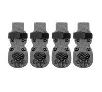WUZIA 4 Pcs Dog Waterproof Socks, TPE and Polyester Soft Sole Anti-Slip Paw Protectors with Straps, Adjustable Pet Foot Covers for Puppy Indoor/Outdoor Hardwood Floor Walking(M,For dogs 10-15 kg)