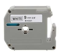 WUZIA 5 Pack M-K221 Label Tape, 9mm 3/8 Inch Black on White Replacement M Tape Cassette, Compatible with Brother P-Touch PT-65 PT-70 PT-80 Label Maker