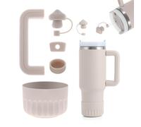 WUZIA 5-Piece Silicone Stanley Accessories Set: 2 Spill-Proof Stoppers, 1 Dustproof Straw Cover, 1 Cup Handle Protective Cover & 1 Cup Boot for 40oz Tumbler