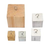 WUZIA 5Pcs Density Cubes Set, Copper Iron Aluminum & Wood Blocks, Solid Density Blocks for Physics Experiments and Science Education