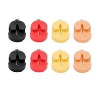 WUZIA 8Pcs Violin Mute Rubber （Tourte Style）,Portable, Easy Install, Practice Silencer for Quiet Training, Khaki Red Yellow Black