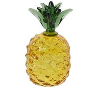 WUZIA Citrine Crystal Pineapple Figurine Elegant Collectible Decoration for Home Kitchen Ornaments 3.14x1.65 In