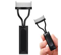 WUZIA Eyelash Comb Separator, Arc Designed Lash Definer Comb Makeup Mascara Comb Applicator With Cover, Eye Cosmetic Brush Tool(Black)