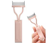 WUZIA Eyelash Comb Separator, Arc Designed Lash Definer Comb Makeup Mascara Comb Applicator With Cover, Eye Cosmetic Brush Tool(Pink)