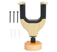 WUZIA Guitar Wall Mount Hanger with Auto Lock, Solid Wood Base and Rubber Hook, for Acoustic Electric Classical Bass Guitar(Wood)