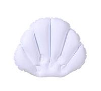 WUZIA Shell Shape Bathtub Pillows, Fan-Shaped Bath Cushion for Neck Support,Adjustable Comfort Bath Head Rest for Home Spa(White)