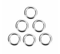 WUZIA Split Rings Lure Connector Set, High Strength Solid Ring Kit Lightweight Bait Link Accessory for Saltwater Freshwater Angling(50pcs4mm*6.5mm)