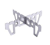 WUZIA Stainless Steel Alcohol Stove Rack - Ultralight Folding Cross Stand for Outdoor Camping