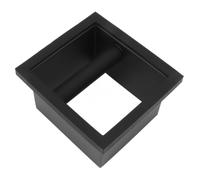WUZIA Tabletop Dreg Disposal Chute Black PTFE Steel Rubber Composite 150×137×110mm Single Bin For Cafe Household Office Espresso Ground Fast Disposal