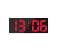 WUZIA Voice Control Digital Alarm Clock Teperature Snooze Night Mode 12/24H Anti-disturb Desktop Table LED Clock(Style 2)