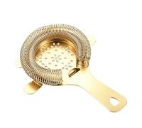 WUZIA Wintersweet Type Stainless Steel Cocktail Strainer， Professional Bartender Ice Filter Bar Mixology Accessories for Home Bar Restaurant(Gold)
