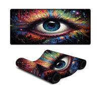 wuzihanptpt Computer Mouse Pad Colorful Colored Eyes Extended Mouse Pad 40x90cm Large Desk Mat Smooth SurfaceHigh AccuracyFast MovingAnti ScratchNon Slip Base