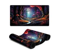 wuzihanptpt Extra Large Mouse Mat Colorful Neon Mushrooms Extended Mouse Pad Smooth SurfaceHigh AccuracyFast MovingAnti ScratchNon Slip Base 40X75cm
