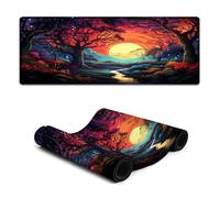 wuzihanptpt Gaming Mouse Pad Psychedelic Colorful Jungle Large Mouse Mat 30x80cm Keyboard Desk Mat Non Slip Base Waterproof And Stain Proof Suitable for PCLaptop