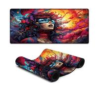 wuzihanptpt Large Gmaing Mouse Pad Colored Neon Woman Computer Keyboard Mouse Mat 40x90cm Large Desk Pad for Computers Laptop Office Desk Accessories