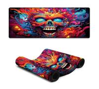wuzihanptpt Large Gmaing Mouse Pad Mysterious Cosmic Skeleton Computer Keyboard Mouse Mat 30x80cm Large Desk Pad for Computers Laptop Office Desk Accessories