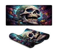 wuzihanptpt Large Mouse Pad Evil Skeleton from Hell Waterproof Mousepad 40x90cm Large Desk Mat with Non Slip Rubber Base for Office & Home Computers Laptop Gaming