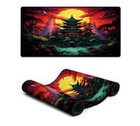 wuzihanptpt Mouse Pad Color Pagoda Mouse Mat 30x60cm Desk Mat Anti Fray Stitched Edges Non Slip Rubber Base Improved Precision And Speed