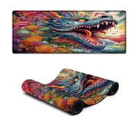 wuzihanptpt Mouse Pad Colorful Chinese Dragon Waterproof Mousepad 30x80cm Keyboard Desk Mat Smooth SurfaceHigh AccuracyFast MovingAnti ScratchNon Slip Base