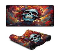 wuzihanptpt Mousepad Colorful Skull Extra Large Mouse Mat 40x90cm Keyboard Desk Mat for Laptop Computer PC Office Cute Design Desk Accessories