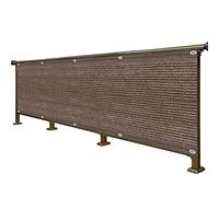 WUZMING 110/120cm Balcony Privacy ScreenWeatherResistant HDPE Fence Windscreen for Outdoor Patio & Backyard Brown Color (120x800cm) with Eyelets for Easy Installation