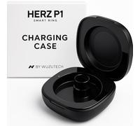 WuzuTech Herz P1 Fast Charging Case - Portable Charging Case with 200mAh Magnetic Battery Charger | Charge Herz P1 Smart Ring 8 Times | Compact and Lightweight Design for Travel Black