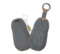 WUZUTU Car Key Case Key Case for Remote Control Key Case Compatible with Xiaopeng Xpeng G6 G9 P7 2023 2024 2025 2026 Suede Key Box Accessories with Key Ring Dark Grey