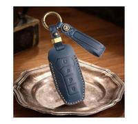 WUZUTU Car Key Case Leather Key Case Compatible with BYD Song Plus Atto 3 Han EV Tang DM Qin Seal Dolphin Key Box with Key Fob Three-Dimensional Style 4 Buttons A-Blue