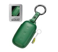 WUZUTU Car Key Case Leather Key Case Compatible With Geely EX5 Galaxy E5 Starship 7 E8 Starry 8 2026 2025 2024 Protective Key Case Accessories Key Case Green-3