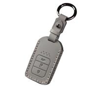 WUZUTU Car Key PU Leather Cover Key Case Protective Cover Compatible with Honda Odyssey City Jazz XRV Venzel HRV CRV Key Case Key Case Key Case 3 Buttons B Grey