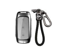 WUZUTU Carbon Fiber Silicone Car Key Fob Cover Compatible with Geely Galaxy EX5 Em-i E5 E8 Cityray L6 L7 Max 2024 2025 Starry 8 Starship L7 Proton E.MAS 7 Metal Shell Key Fob Case Keyring 3 Buttons-D
